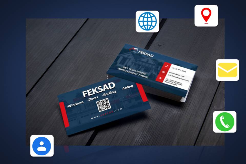 Creation, design and development of business cards.